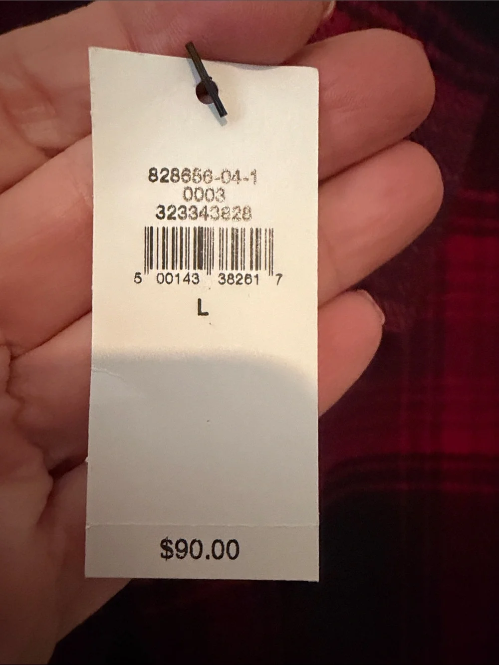Banana Republic Red and Black Plaid Button-Down Shirt